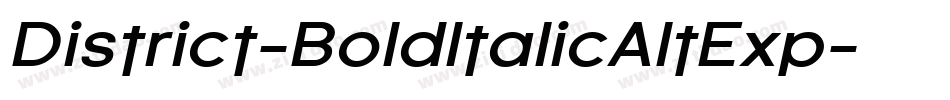District-BoldItalicAltExp字体转换