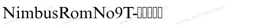 NimbusRomNo9T字体转换