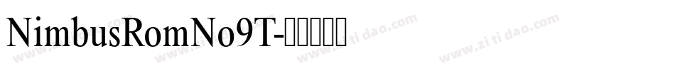 NimbusRomNo9T字体转换