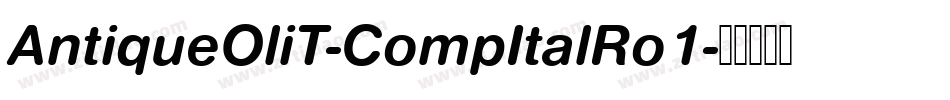 AntiqueOliT-CompItalRo1字体转换