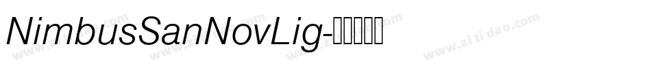NimbusSanNovLig字体转换