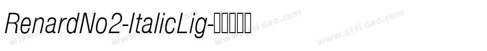 RenardNo2-ItalicLig字体转换
