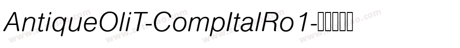 AntiqueOliT-CompItalRo1字体转换