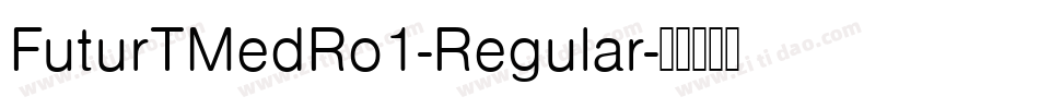 FuturTMedRo1-Regular字体转换