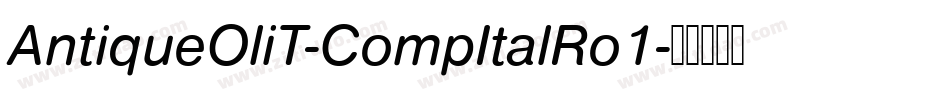 AntiqueOliT-CompItalRo1字体转换