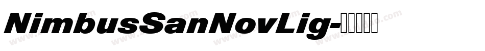 NimbusSanNovLig字体转换