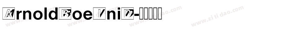 ArnoldBoeIniD字体转换
