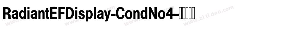 RadiantEFDisplay-CondNo4字体转换