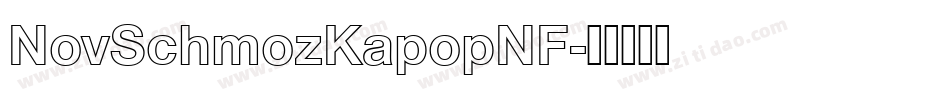 NovSchmozKapopNF字体转换 NovSchmozKapopNF字体转换