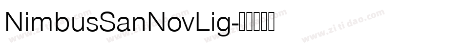NimbusSanNovLig字体转换