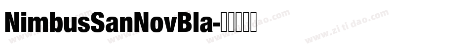 NimbusSanNovBla字体转换