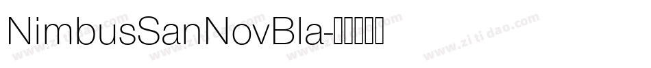 NimbusSanNovBla字体转换