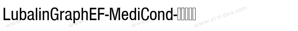 LubalinGraphEF-MediCond字体转换