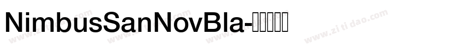 NimbusSanNovBla字体转换
