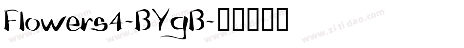 Flowers4-BYgB字体转换