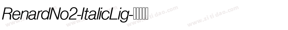 RenardNo2-ItalicLig字体转换
