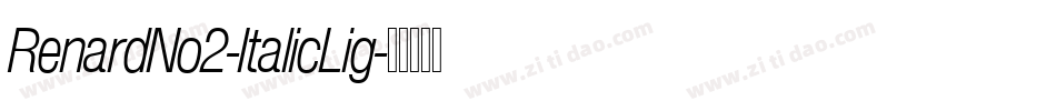 RenardNo2-ItalicLig字体转换