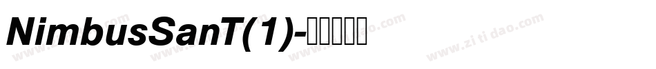 NimbusSanT(1)字体转换