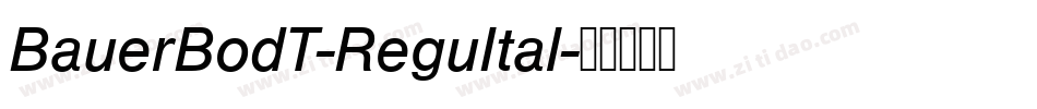 BauerBodT-ReguItal字体转换