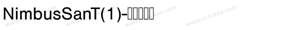 NimbusSanT(1)字体转换