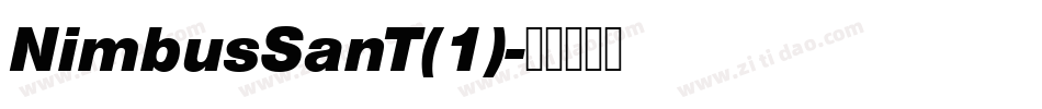 NimbusSanT(1)字体转换
