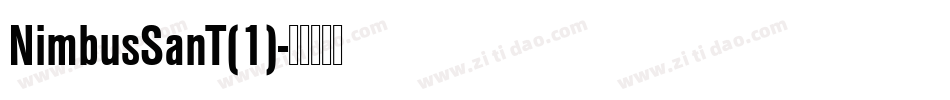 NimbusSanT(1)字体转换