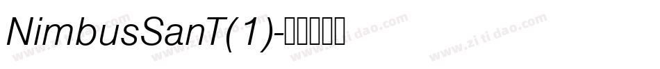 NimbusSanT(1)字体转换