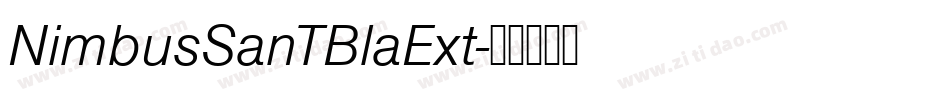 NimbusSanTBlaExt字体转换