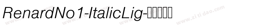 RenardNo1-ItalicLig字体转换