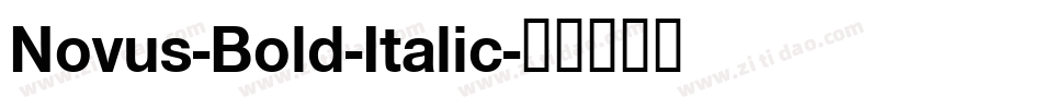 Novus-Bold-Italic字体转换