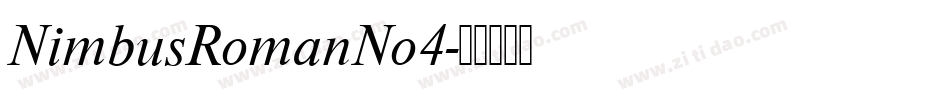 NimbusRomanNo4字体转换