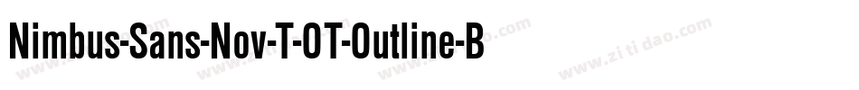 Nimbus-Sans-Nov-T-OT-Outline-Bold字体转换