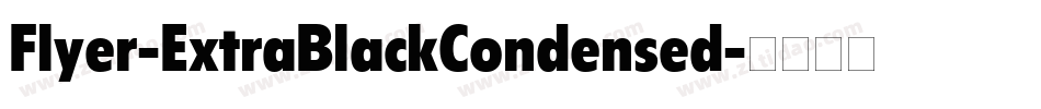Flyer-ExtraBlackCondensed字体转换