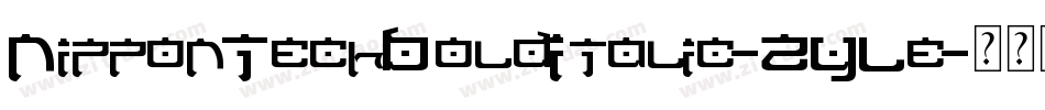 NipponTechBoldItalic-2YLe字体转换