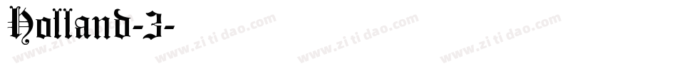 Holland-3字体转换