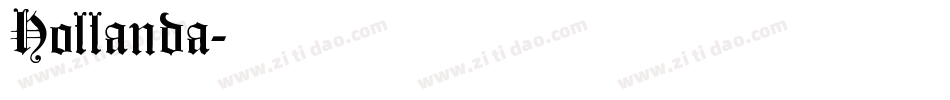 Hollanda字体转换