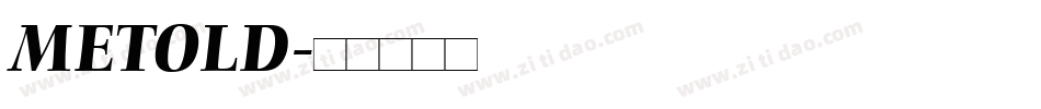 METOLD字体转换