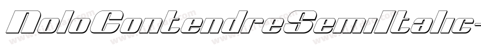 NoloContendreSemiItalic-Xx32字体转换