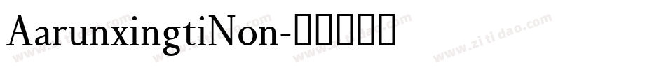 AarunxingtiNon字体转换