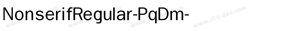 NonserifRegular-PqDm字体转换