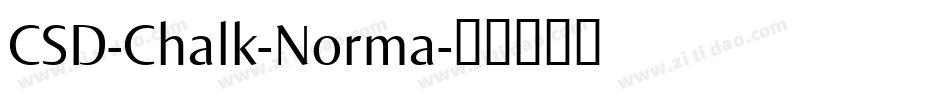CSD-Chalk-Norma字体转换