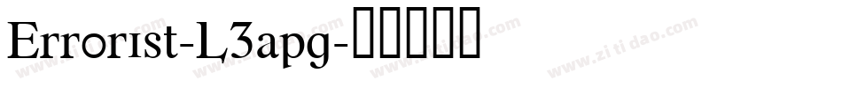 Errorist-L3apg字体转换