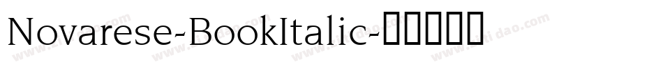 Novarese-BookItalic字体转换