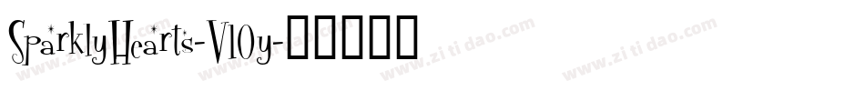 SparklyHearts-V10y字体转换
