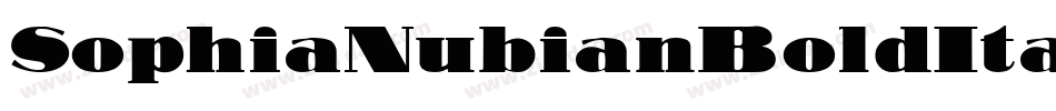 SophiaNubianBoldItalic-Yl3O字体转换