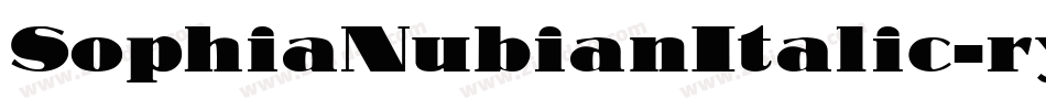 SophiaNubianItalic-ry2y字体转换