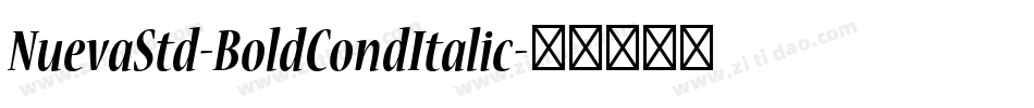 NuevaStd-BoldCondItalic字体转换