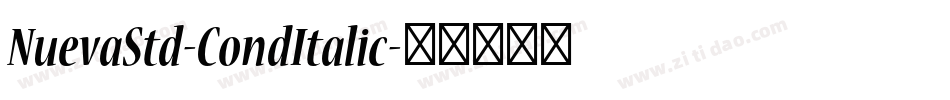 NuevaStd-CondItalic字体转换