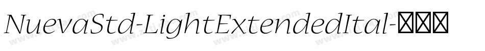 NuevaStd-LightExtendedItal字体转换