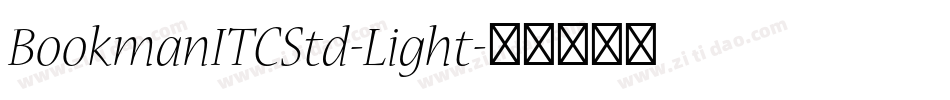 BookmanITCStd-Light字体转换